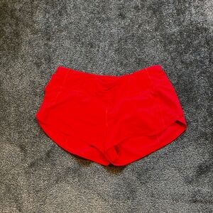 Lululemon speed shorts 2.5" size 6